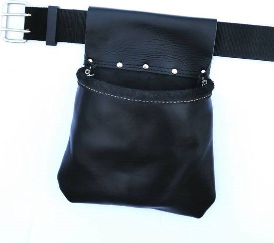 Spietas / Spijkertas / Schroeftas / Boutentas - Zwart Leer - 23 x 27 cm