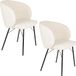 Housecraft Living Joa Eetkamerstoelen Bouclé Wit - Set van 2