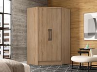Vente-unique Hoekkast met 2 deuren - L101 cm - Kleur: houteffect - AURALI
