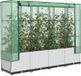 Maison Exclusive - Potager surélevé avec serre intégrée aspect rotin 160x40x138 cm