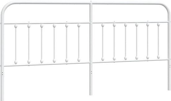 vidaXL Hoofdbord Metaal Wit 193 cm