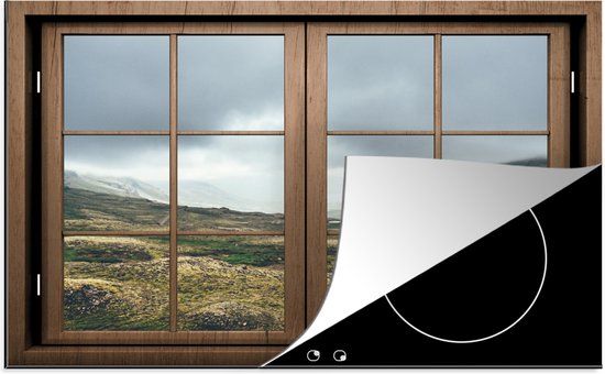 KitchenYeah® Inductie beschermer 80.2x52.2 cm - Wolken - Bergen - Inductiebeschermer