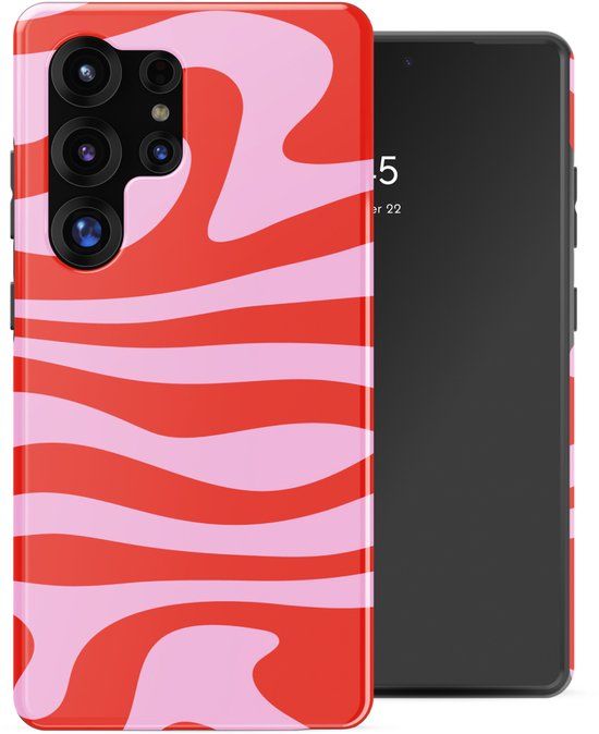 Selencia Samsung Galaxy S25 Ultra Backcover met Magnetische Ring - Dream Swirl Pink