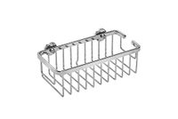 Croydex Slimline aluminium opbergmand voor badkamer, roestvrij, zilver