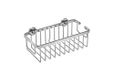 Croydex Slimline aluminium opbergmand voor badkamer, roestvrij, zilver