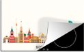 Merkloos KitchenYeah® Inductie beschermer 77x51 cm - Moskou - Skyline - Rusland - Inductie kookplaat accessoire