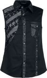 Punk Rave Punk Asymmetric Sleeveless Shirt Heren Shirt met korte mouwen - zwart - XXL