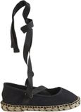 Vertbaudet Stoffen ballerina's voor meisjes Zwart Canvas Rubber Ronde neus Geen sluiting Vlakke zool Casual schoenen