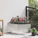 VidaXL Hoek plantbak zilver 60 x 60 x 35 cm roestvrij staal