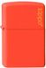 Zippo Briquet Orange Mat avec Logo Zippo
