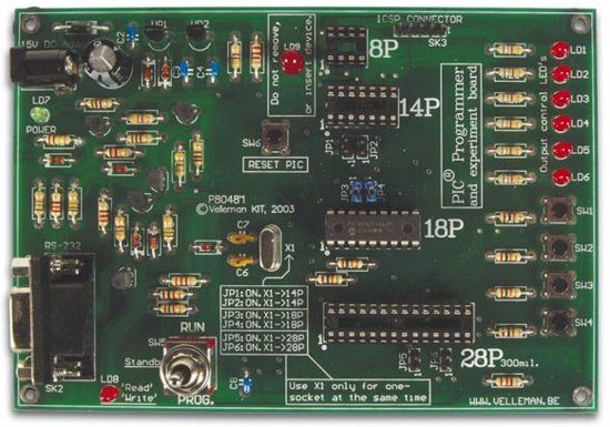 PIC PROGRAMMER EN EXPERIMENTEERBORD