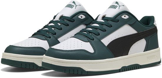 PUMA Rebound Slam Lo Unisex Sneakers Dark Green-PUMA Black-PUMA White