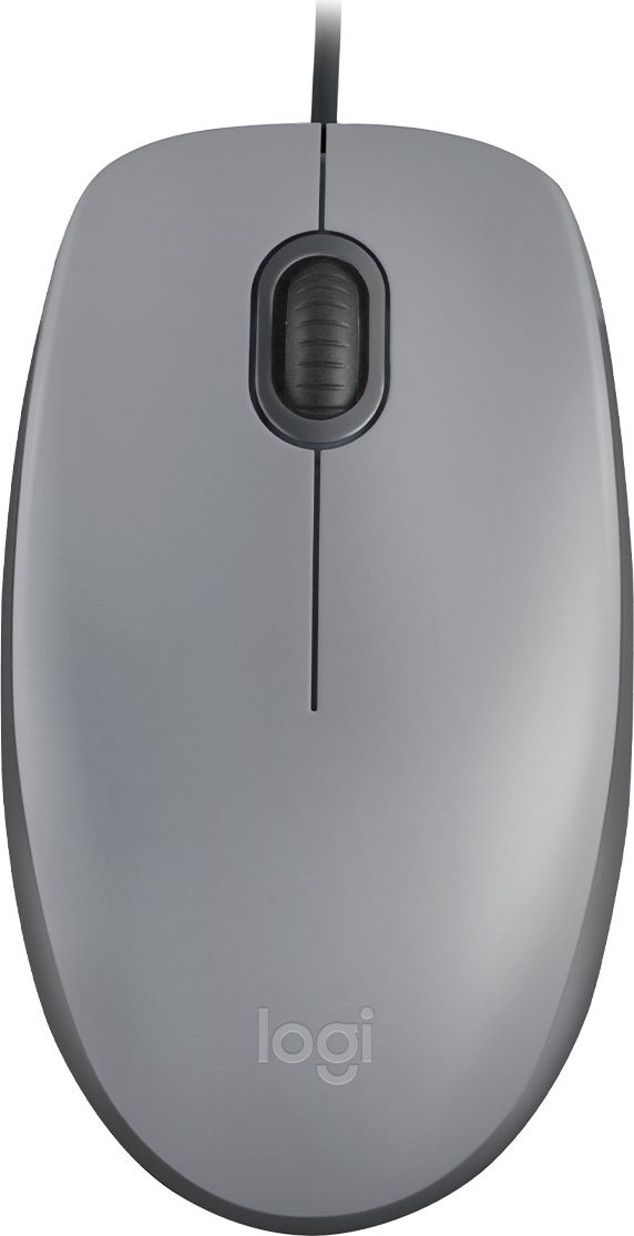 Logitech M110 - Ambidextrous USB Mouse - 1000 DPI - Graphite/Grey