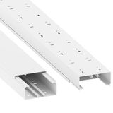 Hebengoed Kabelgoot (met montagegat) 60x130 mm van PVC, kleur: wit, lengte 1 m