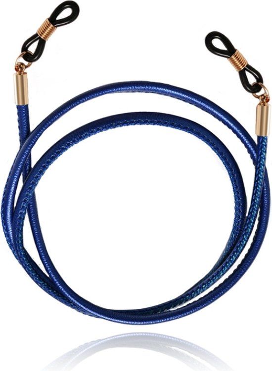 LGT JWLS LGT Jewels Donkerblauw PU Leren Koord voor Zonnebril of Leesbril