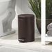 Bol Pédalier - 12 l poubelle en métal avec pédale, couvercle et seau intérieur en plastique - couleur bronze