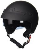 Jethelm Protectwear Jethelm H740 met geïntegreerd zonnevizier en schild zwart mat - M