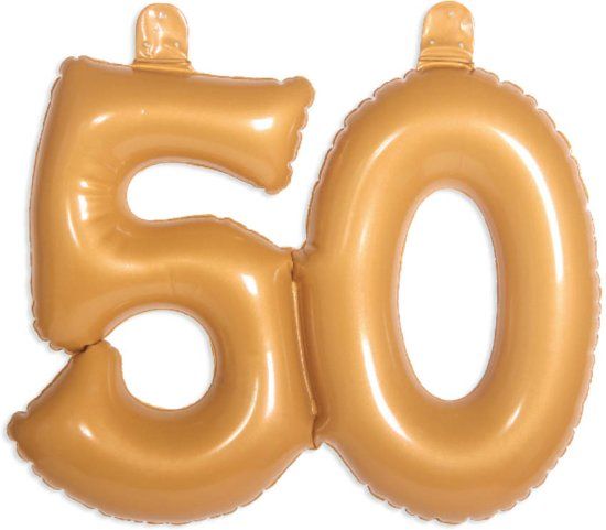 Folat Opblaascijfer 50 Goud