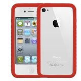 Logotrans Burl Series Silicone Case voor Apple iPhone 4 rood