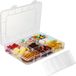 Bol Boîte de rangement transparente avec séparateurs - 20 x 14.8CM - Boîte de tri pour le stockage de snacks et de bijoux