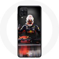 Maniacase Hoesje voor Samsung Galaxy A12 Formule 1 Max Verstappen F1 Coureur Red Bull RB15