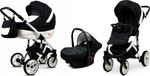 BabyLux® Lilly | Set de poussette 3en1 | Carbone | Poussette combinée | Ensemble de poussettes | Poussette + Landau