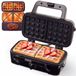 KitchenBrothers 3-in-1 Contactgrill - Wafelijzer - Tosti Apparaat - BPA-vrij - 1200W - Verwisselbare Platen - RVS