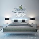 Decoratieve Lavender Decoratieve spiegel Lavender 120 cm, modern design decoratie, 3 mm acrylspiegel uit de EU, woonkamer, slaapkamer, hal, onbreekbaar, doe-het-zelf huishoudtextiel, zilver, gemaakt in de EU