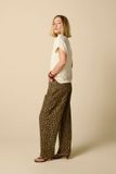 Sissy-Boy Bruine mid waist barrel jeans met leopard print