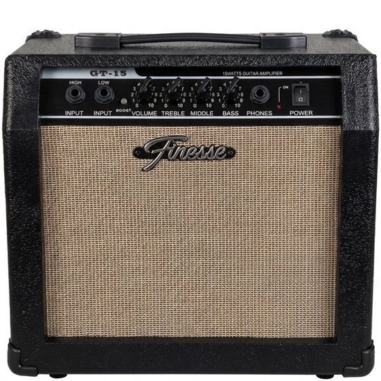 Finesse Misa Brands B.V. Finesse Gitaarversterker 15W Basgitaar Compact Kast Nederlands