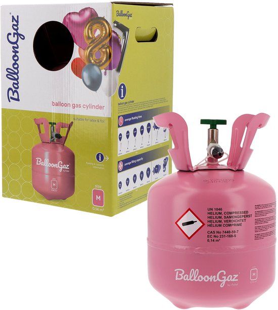 Balloon Gaz - Helium Tank M - 20 ballonnen - Groen