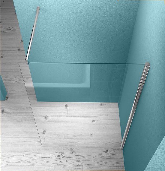 Xellanz Inloopdouche + muurprofiel - 8 mm nano - 100 x 200 cm - chroom