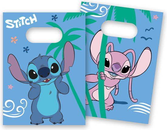 DEGUISE Vegaoo - 4 Stitch papieren cadeauzakjes