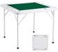 Table de Mahjong - Table pliante carrée pour cartes et dominos - Pour 4 joueurs - Portable - Plateau résistant à l'usure - Quatre porte-gobelets - Quatre compartiments à jetons - Vert