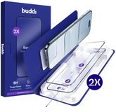 Buddi 2-Pack Screenprotector Geschikt voor iPhone Air - Easy Fit Tempered Glass met Installatietray
