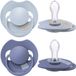 Difrax LOVI Fopspeen Dynamisch - Prime - 6 tot 18 Maanden - Lichtblauw & Navy - 2 Stuks