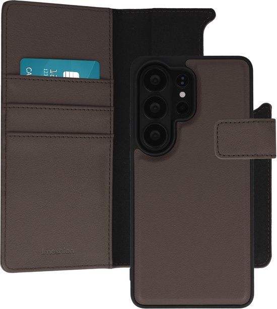 imoshion Hoesje - Geschikt voor Samsung Galaxy S26 Ultra - Uitneembare 2-in-1 Luxe Bookcase - Bruin