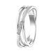 Lucardi Dames Ring mat/glans met zirkonia - Ring - Cadeau - Echt Zilver - Zilverkleurig
