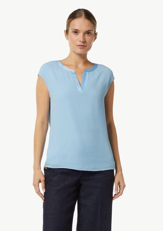 comma T-Shirt lichtblauw