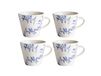 Scandi Living Havspil Mug 30cl Set of 4 Blue-White