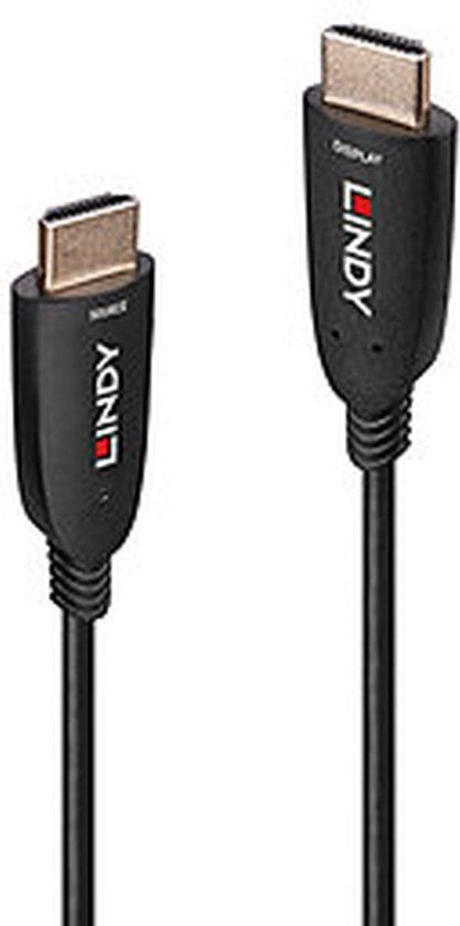 LINDY 38511 HDMI-kabel HDMI Aansluitkabel HDMI-A-stekker 15.00 m Zwart 8K UHD