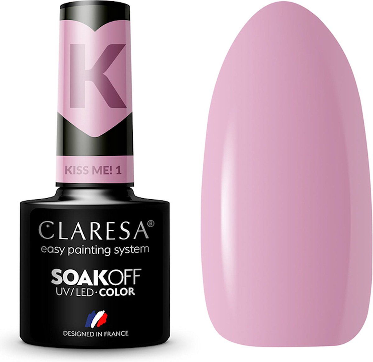 Claresa UV/LED Gellak Kiss Me! #1 - Lichtroze - 5ml