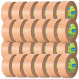 m-office Papiertape, kraftpapier, plakband voor kartonnen verpakkingen, verzending, verhuizingen en knutselwerk, verpakkingstape, bruin kraftpapier plakband (24 stuks, 72 mm x 80 m)