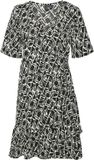 VERO MODA VMPAGE SS WRAP SHORT DRESS WVN GA Black Print XS