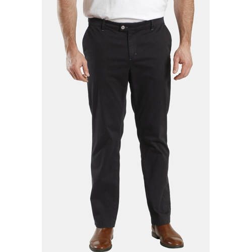 Charles Colby +FIT Collectie loose fit broek BARON HIAS Plus Size zwart