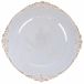 Set van 6 placemats Ø 33 cm transparant met gouden rand, barok