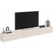 Idmarket – Meuble Tv Suspendu 270 Cm – 3 Portes Effet Travertin