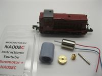 Milton micromotor NA008C motor ombouwset voor Arnold V45, SNCF Y 9200, SNCF Y 51115, SNCF Y 7530, BR D 2895 - Schaal N
