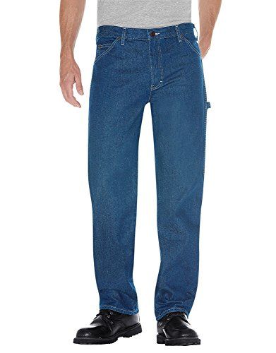 Dickies Heren Relaxed-Fit Carpenter Jean - Steen Gewassen Indigo Blauw - 38W / 34L