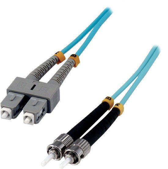 MCL InfiniBand en Glasvezelkabel ST SC Aqua-kleur 15m